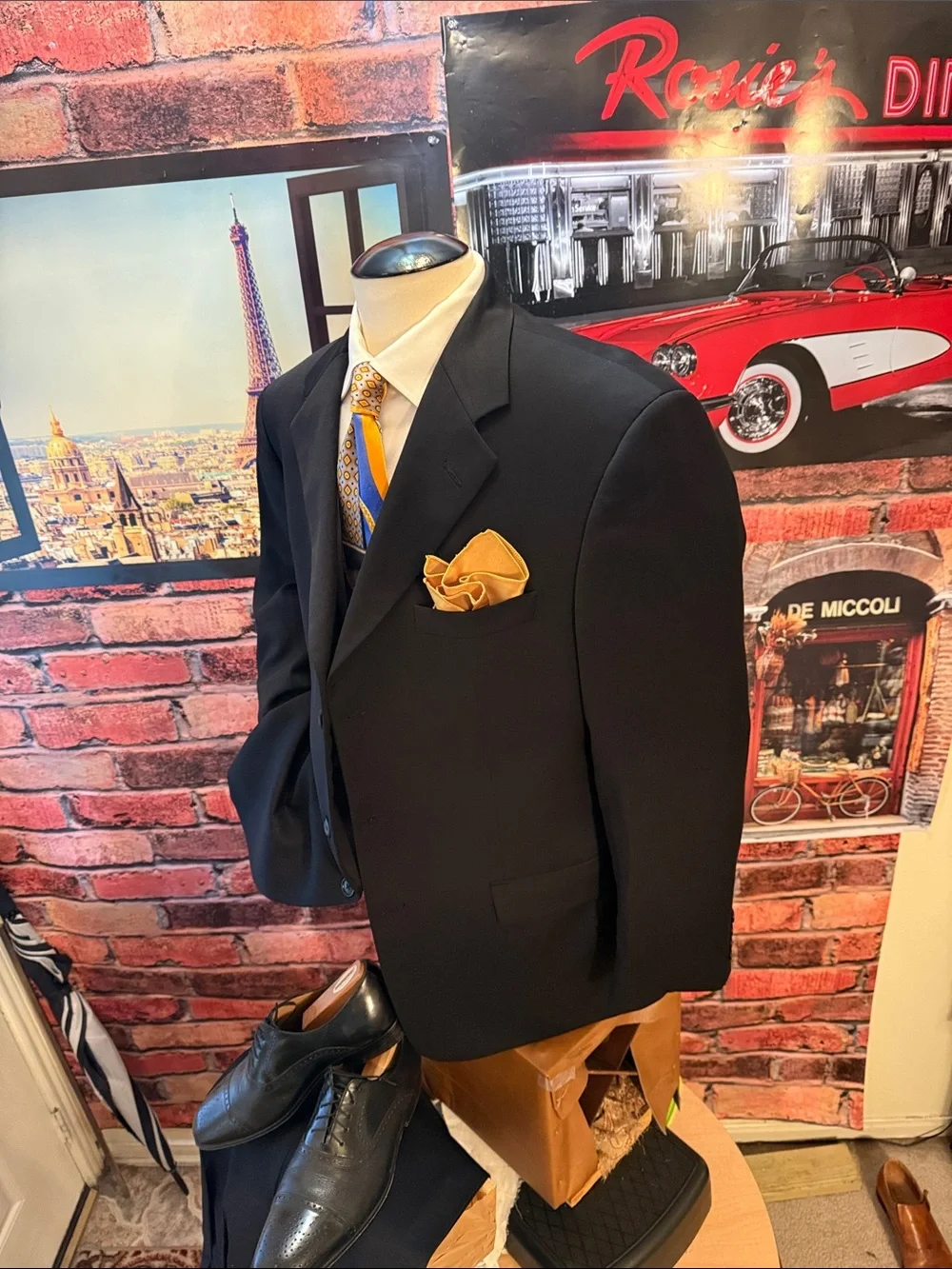 Vintage Brooks Brothers Jacket with Gold Logo Label